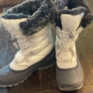 KAMIK Womens MOMENTUM 3 White Waterproof Faux Fur Winter Boot SIZE 7!!!